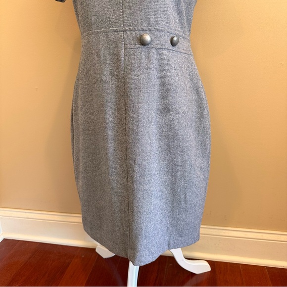 Banana Republic Gray Short Sleeve Wool Blend Dress Size 6 - Picture 3 of 7